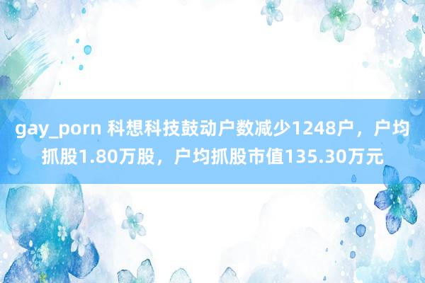 gay_porn 科想科技鼓动户数减少1248户，户均抓股1.80万股，户均抓股市值135.30万元